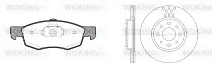 Комплект тормозов, дисковый тормозной механизм WOKING 80723.00