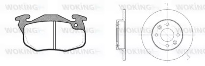 Комплект тормозов, дисковый тормозной механизм WOKING 80923.01