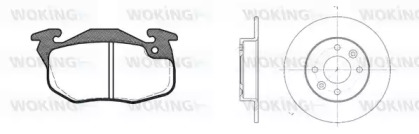 Комплект тормозов WOKING 80923.04