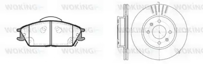 Комплект тормозов, дисковый тормозной механизм WOKING 83243.01