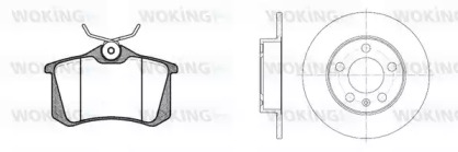Комплект тормозов, дисковый тормозной механизм WOKING 83633.01