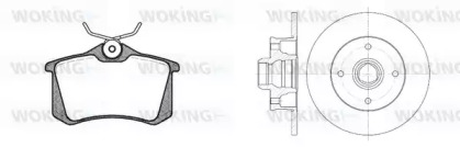 Комплект тормозов, дисковый тормозной механизм WOKING 83633.02