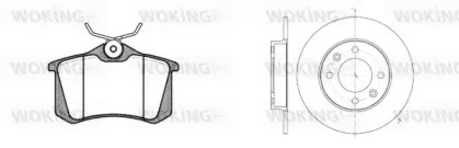 Комплект тормозов, дисковый тормозной механизм WOKING 83633.03
