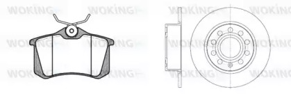 Комплект тормозов, дисковый тормозной механизм WOKING 83633.06