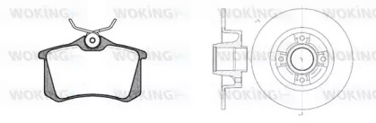 Комплект тормозов, дисковый тормозной механизм WOKING 83633.07