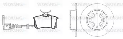 Комплект тормозов, дисковый тормозной механизм WOKING 83633.09