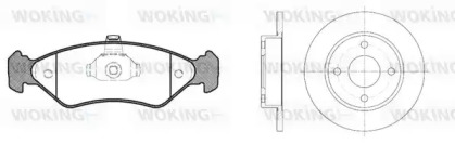 Комплект тормозов, дисковый тормозной механизм WOKING 83853.02