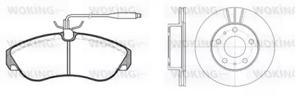 Комплект тормозов WOKING 85873.00