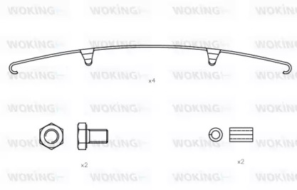 Комплектующие, колодки дискового тормоза WOKING ACA8502.00