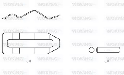 Комплектующие, колодки дискового тормоза WOKING ACA8503.00