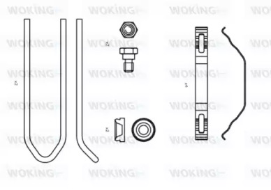 Комплектующие, колодки дискового тормоза WOKING ACA8506.00