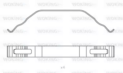 Комплектующие, колодки дискового тормоза WOKING ACA8508.00