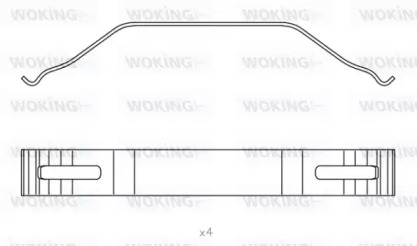 Комплектующие, колодки дискового тормоза WOKING ACA8517.00