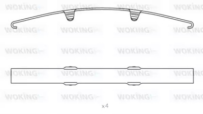 Комплектующие, колодки дискового тормоза WOKING ACA8523.00