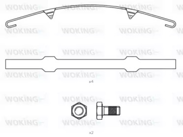 Комплектующие, колодки дискового тормоза WOKING ACA8525.00