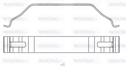 Комплектующие, колодки дискового тормоза WOKING ACA8528.00