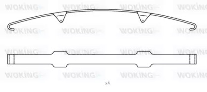 Комплектующие, колодки дискового тормоза WOKING ACA8533.00