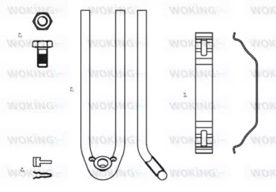 Комплектующие, колодки дискового тормоза WOKING ACA8536.00