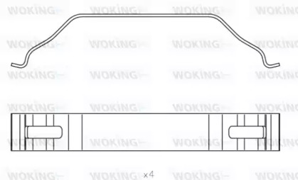 Комплектующие, колодки дискового тормоза WOKING ACA8537.00