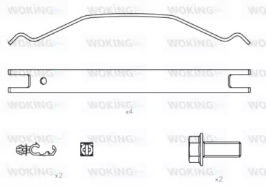 Комплектующие, колодки дискового тормоза WOKING ACA8540.00