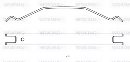 Комплектующие, колодки дискового тормоза WOKING ACA8541.00