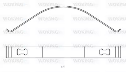 Комплектующие, колодки дискового тормоза WOKING ACA8551.00