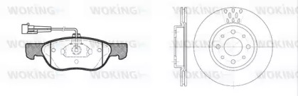Комплект тормозов WOKING 84873.01