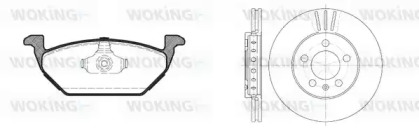 Комплект тормозов, дисковый тормозной механизм WOKING 87333.02
