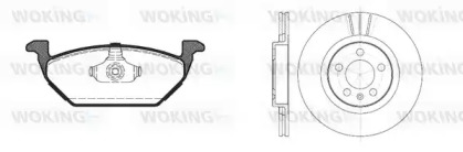 Комплект тормозов, дисковый тормозной механизм WOKING 87333.04