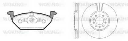 Комплект тормозов, дисковый тормозной механизм WOKING 87333.06