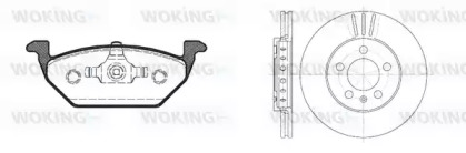 Комплект тормозов, дисковый тормозной механизм WOKING 87333.07