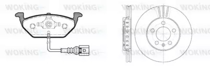 Комплект тормозов, дисковый тормозной механизм WOKING 87333.09