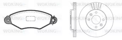 Комплект тормозов, дисковый тормозной механизм WOKING 87433.01