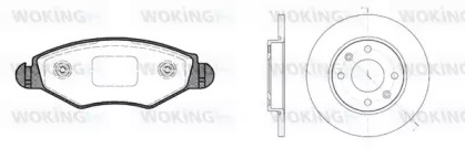 Комплект тормозов WOKING 87433.04