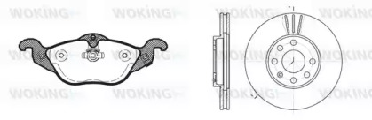 Комплект тормозов, дисковый тормозной механизм WOKING 87843.00