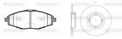 Комплект тормозов, дисковый тормозной механизм WOKING 87963.00