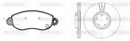 Комплект тормозов, дисковый тормозной механизм WOKING 86723.00