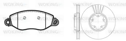 Комплект тормозов, дисковый тормозной механизм WOKING 86723.03