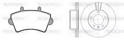 Комплект тормозов, дисковый тормозной механизм WOKING 89193.01