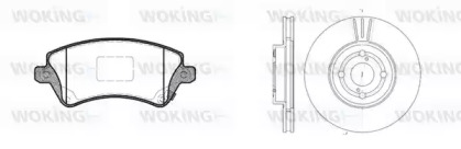 Комплект тормозов, дисковый тормозной механизм WOKING 89223.00