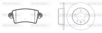 Комплект тормозов, дисковый тормозной механизм WOKING 89333.00