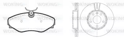 Комплект тормозов, дисковый тормозной механизм WOKING 89343.01
