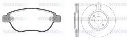 Комплект тормозов, дисковый тормозной механизм WOKING 89413.00