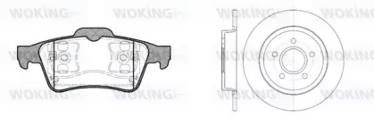 Комплект тормозов, дисковый тормозной механизм WOKING 89423.01