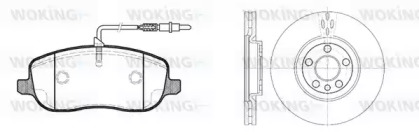 Комплект тормозов, дисковый тормозной механизм WOKING 89793.00