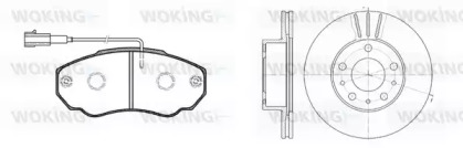 Комплект тормозов, дисковый тормозной механизм WOKING 88603.00