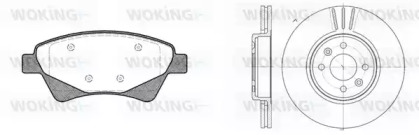 Комплект тормозов, дисковый тормозной механизм WOKING 88763.03