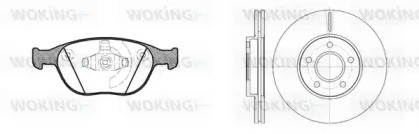 Комплект тормозов, дисковый тормозной механизм WOKING 88843.00
