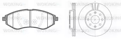 Комплект тормозов, дисковый тормозной механизм WOKING 88863.00