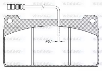 Комплект тормозных колодок WOKING JSA 9233.40